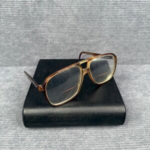 Vintage BerDel LYLE Aviator Eyeglasses Frame Italy Grey Brown Tortoise 145 Large